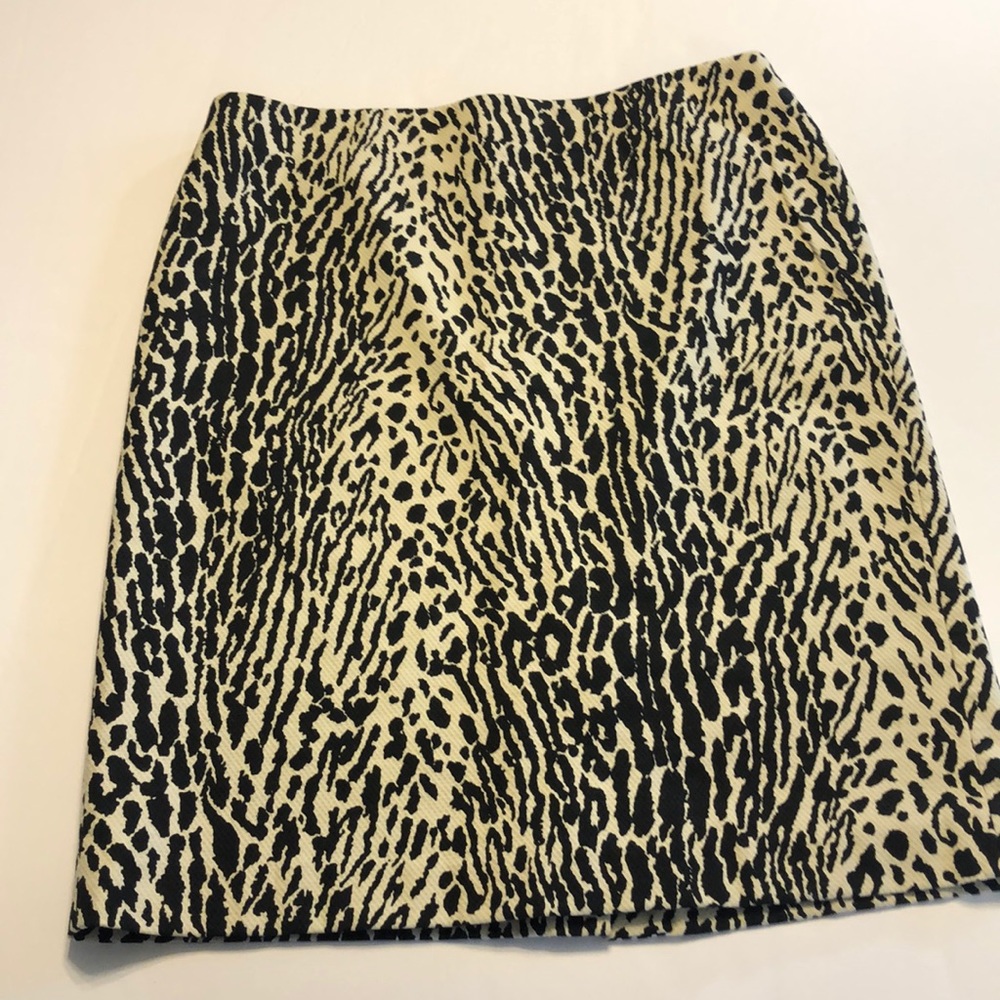 Talbots Animal Print Pencil Skirt NWOT